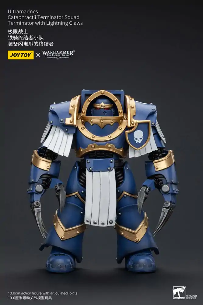 Warhammer The Horus Heresy 1/18 Ultramarines Cataphractii Terminator Squad Terminator Lightning Claws akciófigura 14 cm termékfotó