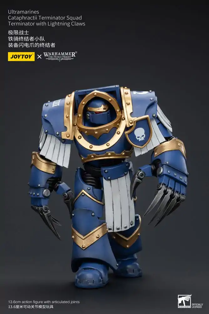 Warhammer The Horus Heresy 1/18 Ultramarines Cataphractii Terminator Squad Terminator Lightning Claws akciófigura 14 cm termékfotó