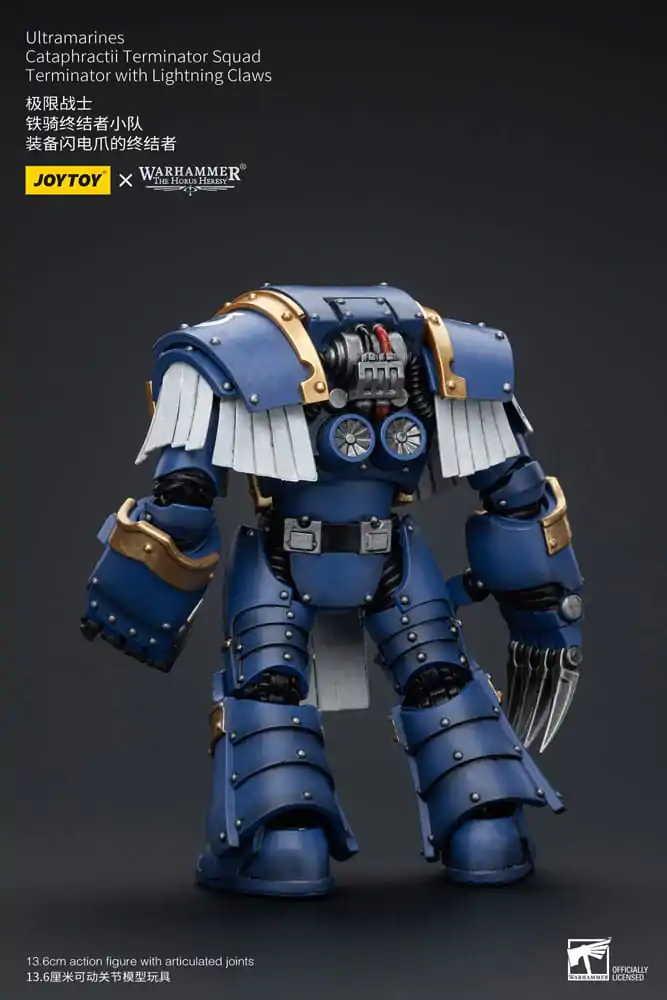 Warhammer The Horus Heresy 1/18 Ultramarines Cataphractii Terminator Squad Terminator Lightning Claws akciófigura 14 cm termékfotó