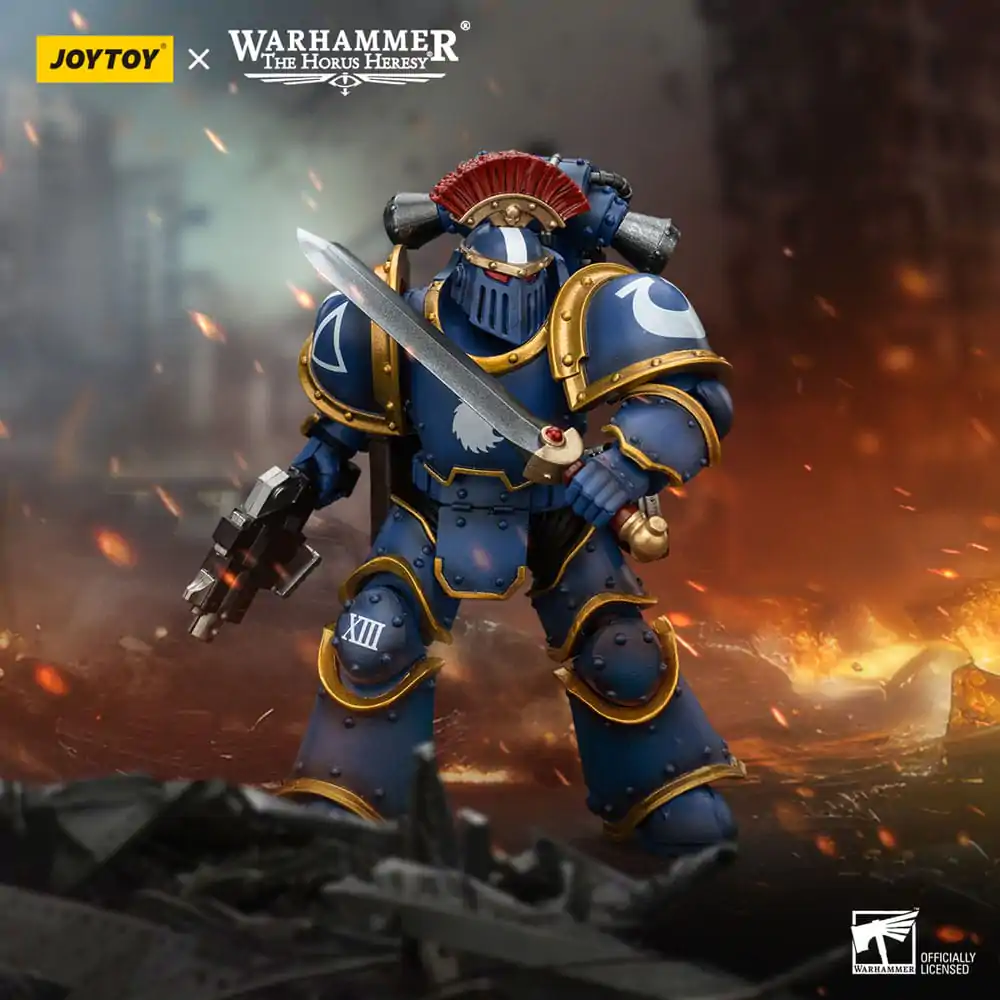 Warhammer The Horus Heresy 1/18 Ultramarines Legion MKIII Tactical Squad Sergeant with Power Sword akciófigura 12 cm termékfotó