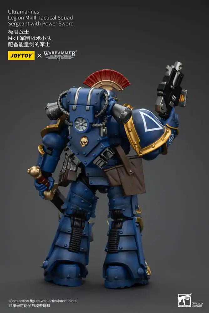 Warhammer The Horus Heresy 1/18 Ultramarines Legion MKIII Tactical Squad Sergeant with Power Sword akciófigura 12 cm termékfotó