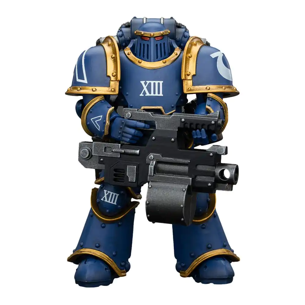 Warhammer The Horus Heresy 1/18 Ultramarines Legion MKIII Tactical Support Squad Legionary with Heavy Bolter akciófigura 12 cm termékfotó