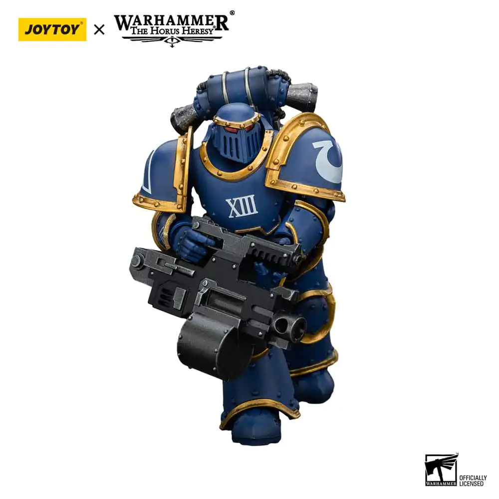 Warhammer The Horus Heresy 1/18 Ultramarines Legion MKIII Tactical Support Squad Legionary with Heavy Bolter akciófigura 12 cm termékfotó