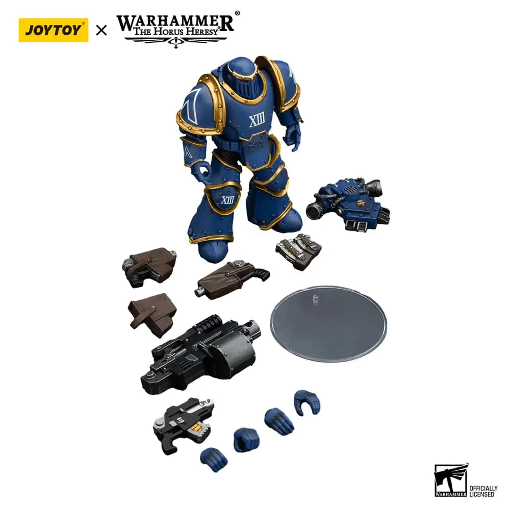 Warhammer The Horus Heresy 1/18 Ultramarines Legion MKIII Tactical Support Squad Legionary with Heavy Bolter akciófigura 12 cm termékfotó