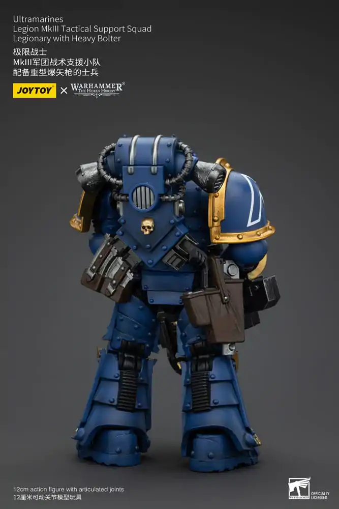 Warhammer The Horus Heresy 1/18 Ultramarines Legion MKIII Tactical Support Squad Legionary with Heavy Bolter akciófigura 12 cm termékfotó