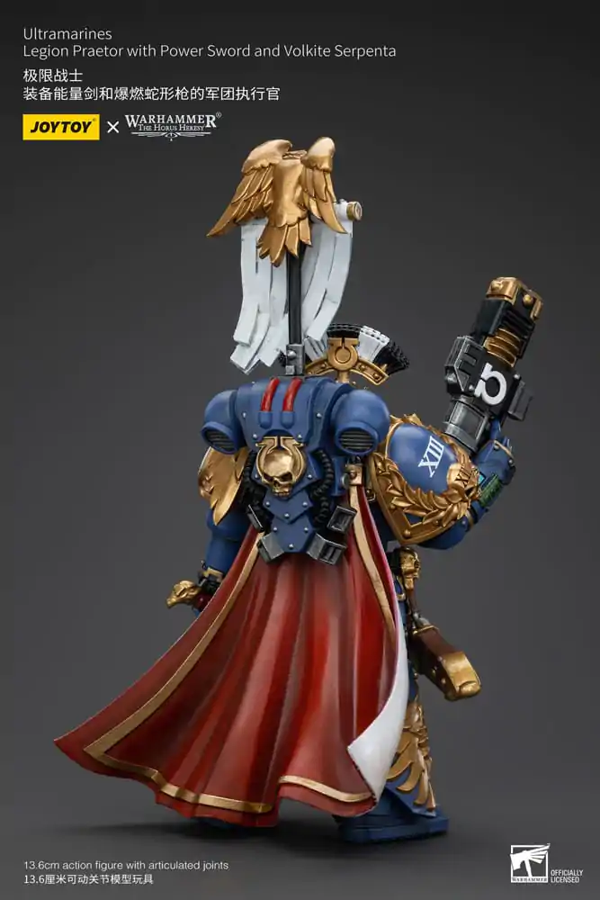 Warhammer The Horus Heresy 1/18 Ultramarines Legion Praetor with Power Sword and Volkite Serpenta akciófigura 12 cm termékfotó