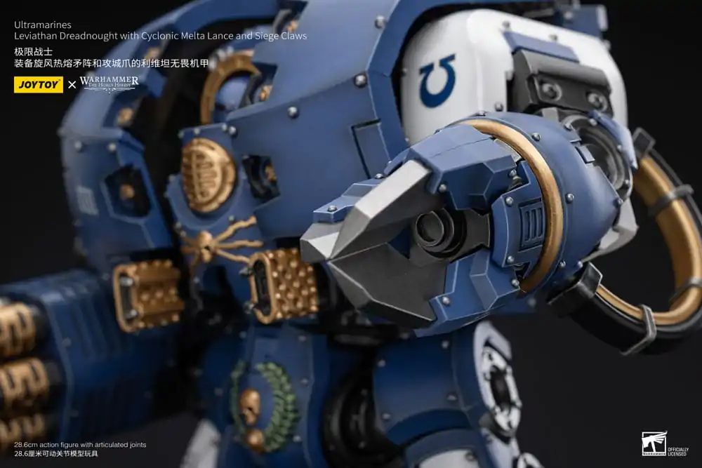 Warhammer The Horus Heresy 1/18 Ultramarines Leviathan Dreadnought with Cyclonic Melta Lance And Siege Claws akciófigura 29 cm termékfotó