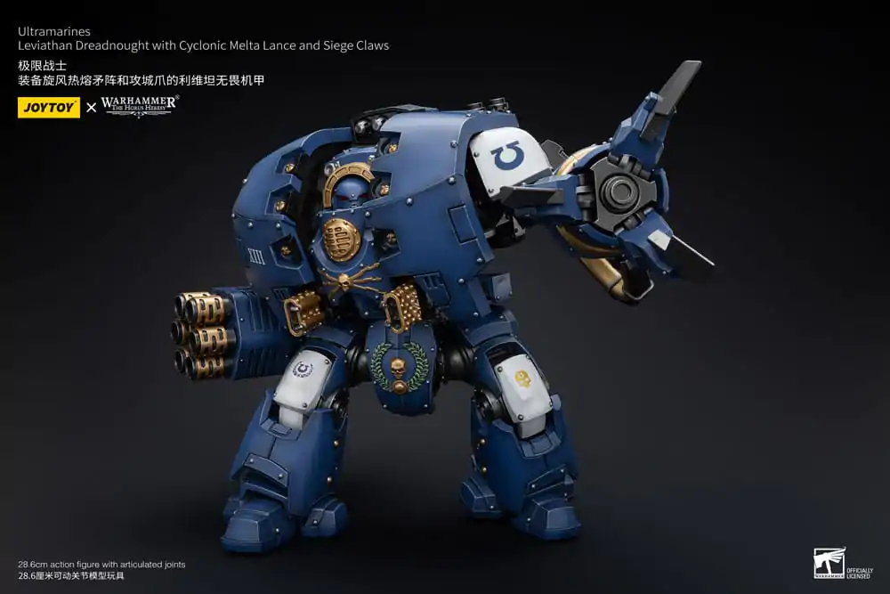 Warhammer The Horus Heresy 1/18 Ultramarines Leviathan Dreadnought with Cyclonic Melta Lance And Siege Claws akciófigura 29 cm termékfotó