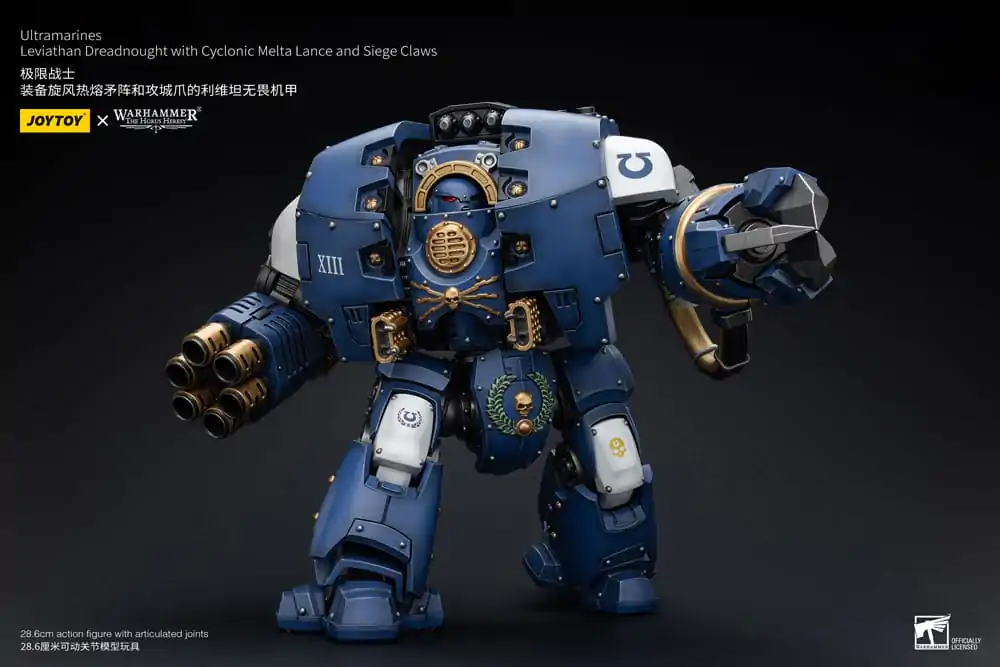 Warhammer The Horus Heresy 1/18 Ultramarines Leviathan Dreadnought with Cyclonic Melta Lance And Siege Claws akciófigura 29 cm termékfotó