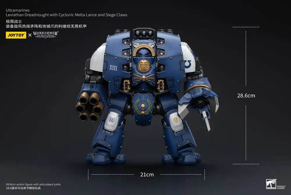 Warhammer The Horus Heresy 1/18 Ultramarines Leviathan Dreadnought with Cyclonic Melta Lance And Siege Claws akciófigura 29 cm termékfotó