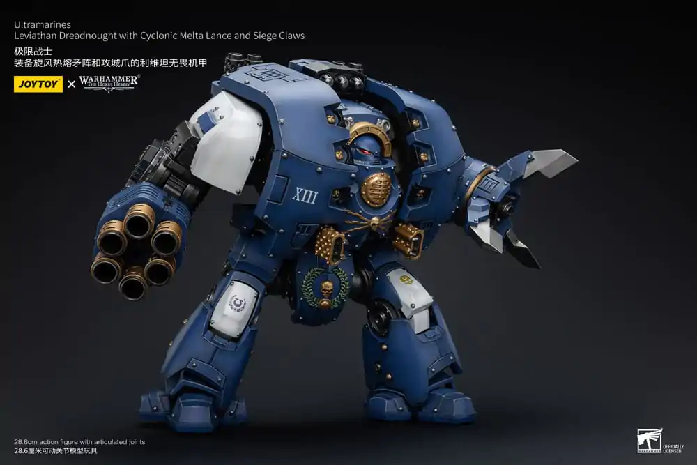 Warhammer The Horus Heresy 1/18 Ultramarines Leviathan Dreadnought with Cyclonic Melta Lance And Siege Claws akciófigura 29 cm termékfotó