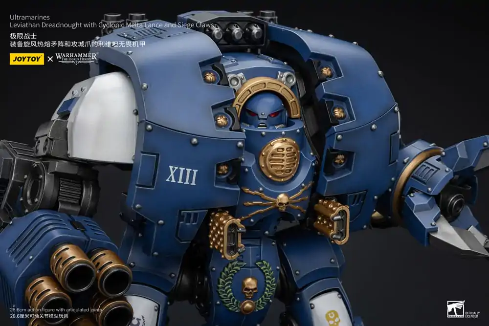 Warhammer The Horus Heresy 1/18 Ultramarines Leviathan Dreadnought with Cyclonic Melta Lance And Siege Claws akciófigura 29 cm termékfotó