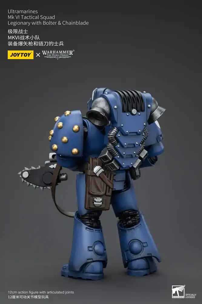 Warhammer The Horus Heresy 1/18 Ultramarines MK VI Tactical Squad Legionary with Bolter & Chainblade akciófigura 12 cm termékfotó