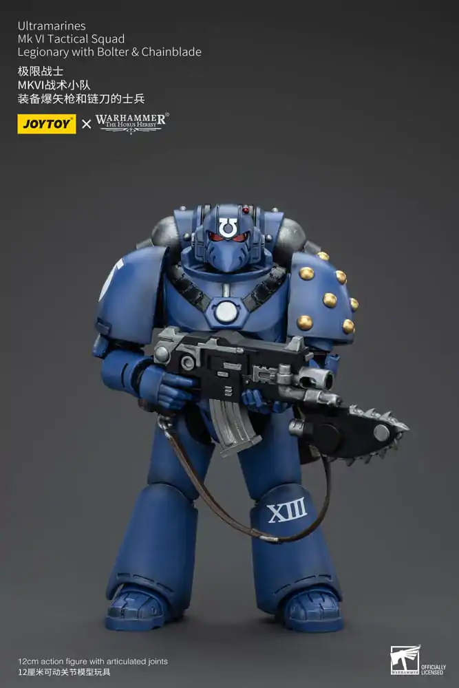 Warhammer The Horus Heresy 1/18 Ultramarines MK VI Tactical Squad Legionary with Bolter & Chainblade akciófigura 12 cm termékfotó