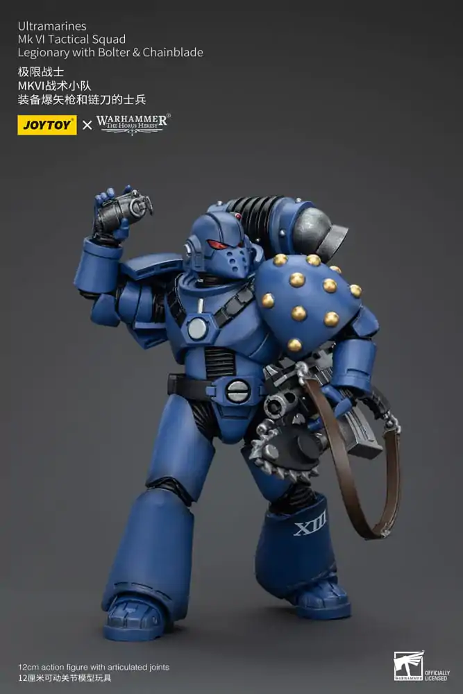 Warhammer The Horus Heresy 1/18 Ultramarines MK VI Tactical Squad Legionary with Bolter & Chainblade akciófigura 12 cm termékfotó