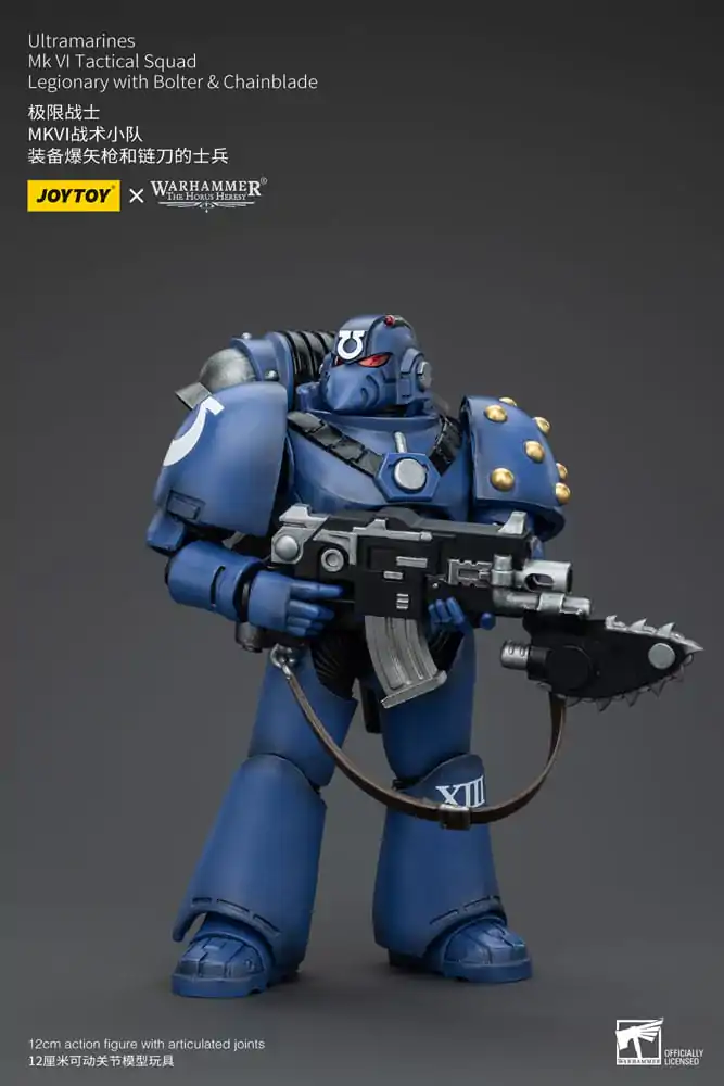 Warhammer The Horus Heresy 1/18 Ultramarines MK VI Tactical Squad Legionary with Bolter & Chainblade akciófigura 12 cm termékfotó