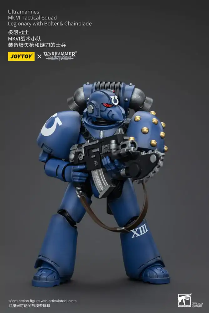 Warhammer The Horus Heresy 1/18 Ultramarines MK VI Tactical Squad Legionary with Bolter & Chainblade akciófigura 12 cm termékfotó