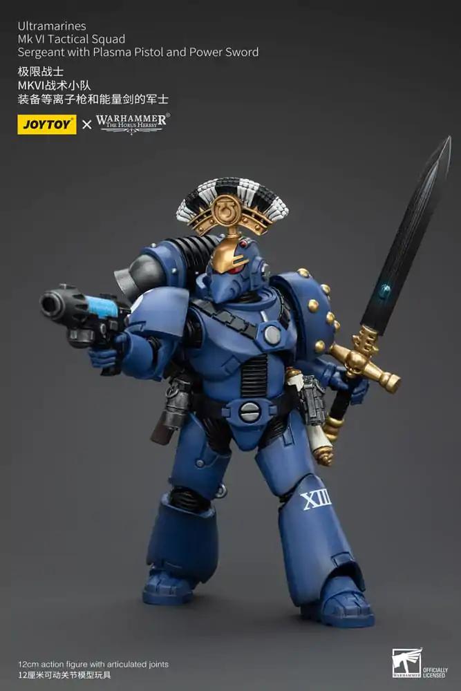 Warhammer The Horus Heresy 1/18 Ultramarines MK VI Tactical Squad Sergeant with Plasma Pistol and Power Sword akciófigura 12 cm termékfotó