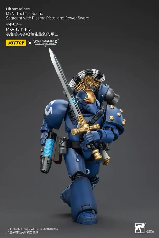 Warhammer The Horus Heresy 1/18 Ultramarines MK VI Tactical Squad Sergeant with Plasma Pistol and Power Sword akciófigura 12 cm termékfotó