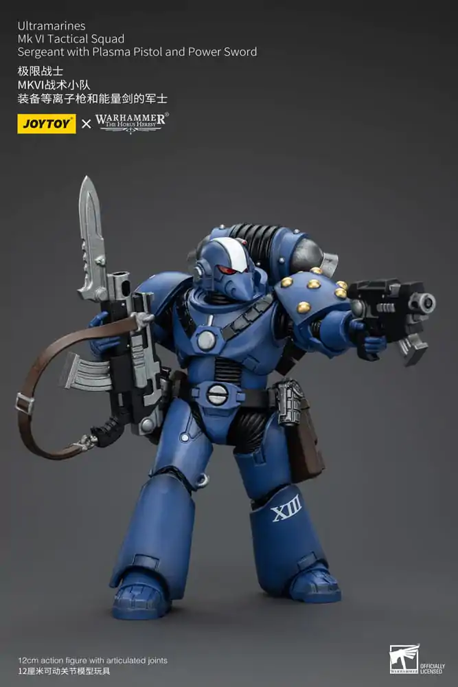 Warhammer The Horus Heresy 1/18 Ultramarines MK VI Tactical Squad Sergeant with Plasma Pistol and Power Sword akciófigura 12 cm termékfotó