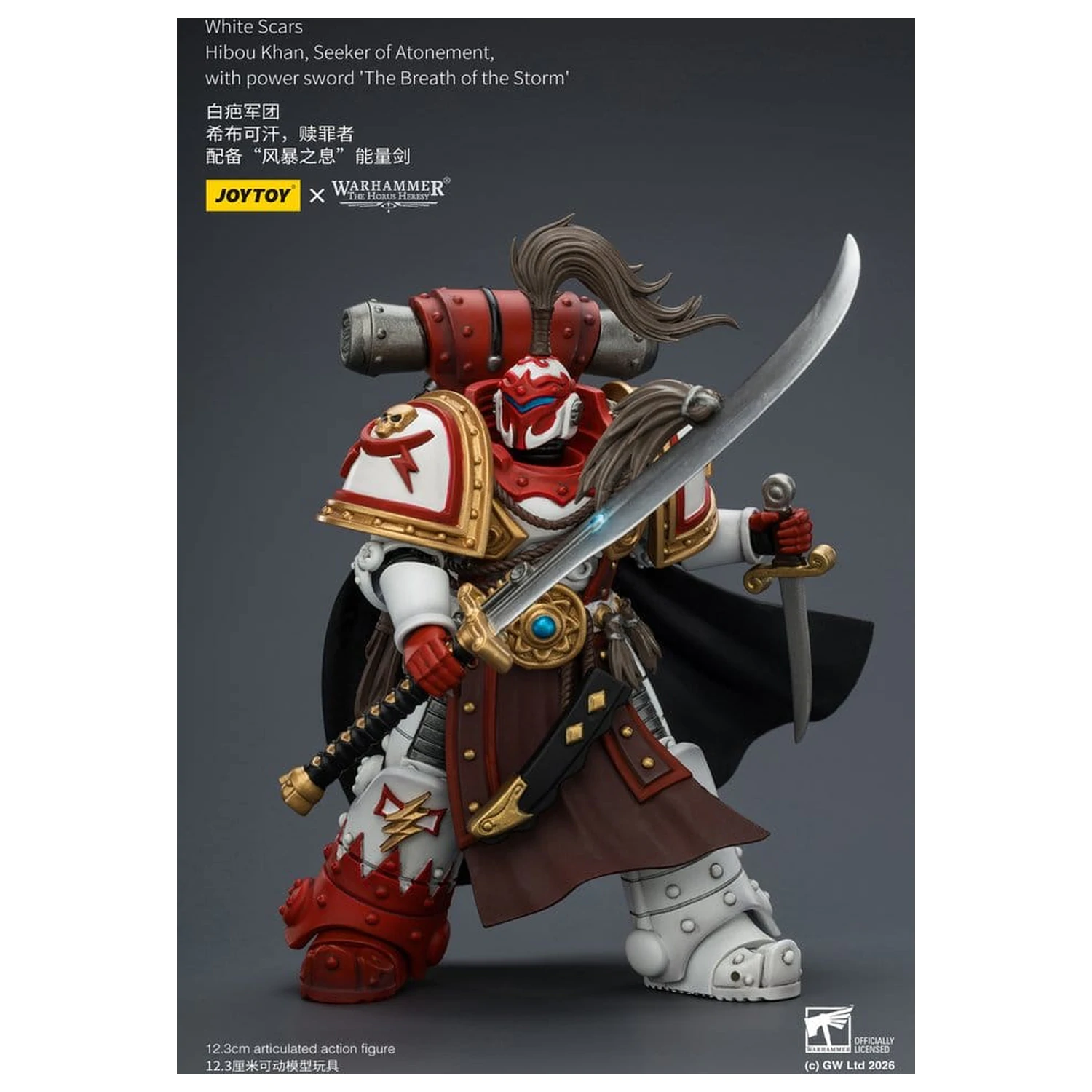 Warhammer The Horus Heresy White Scars Hibou Khan, Seeker of Atonement akciófigura 12 cm termékfotó
