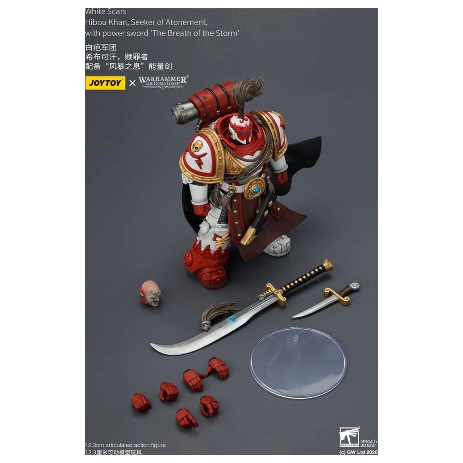 Warhammer The Horus Heresy White Scars Hibou Khan, Seeker of Atonement akciófigura 12 cm termékfotó