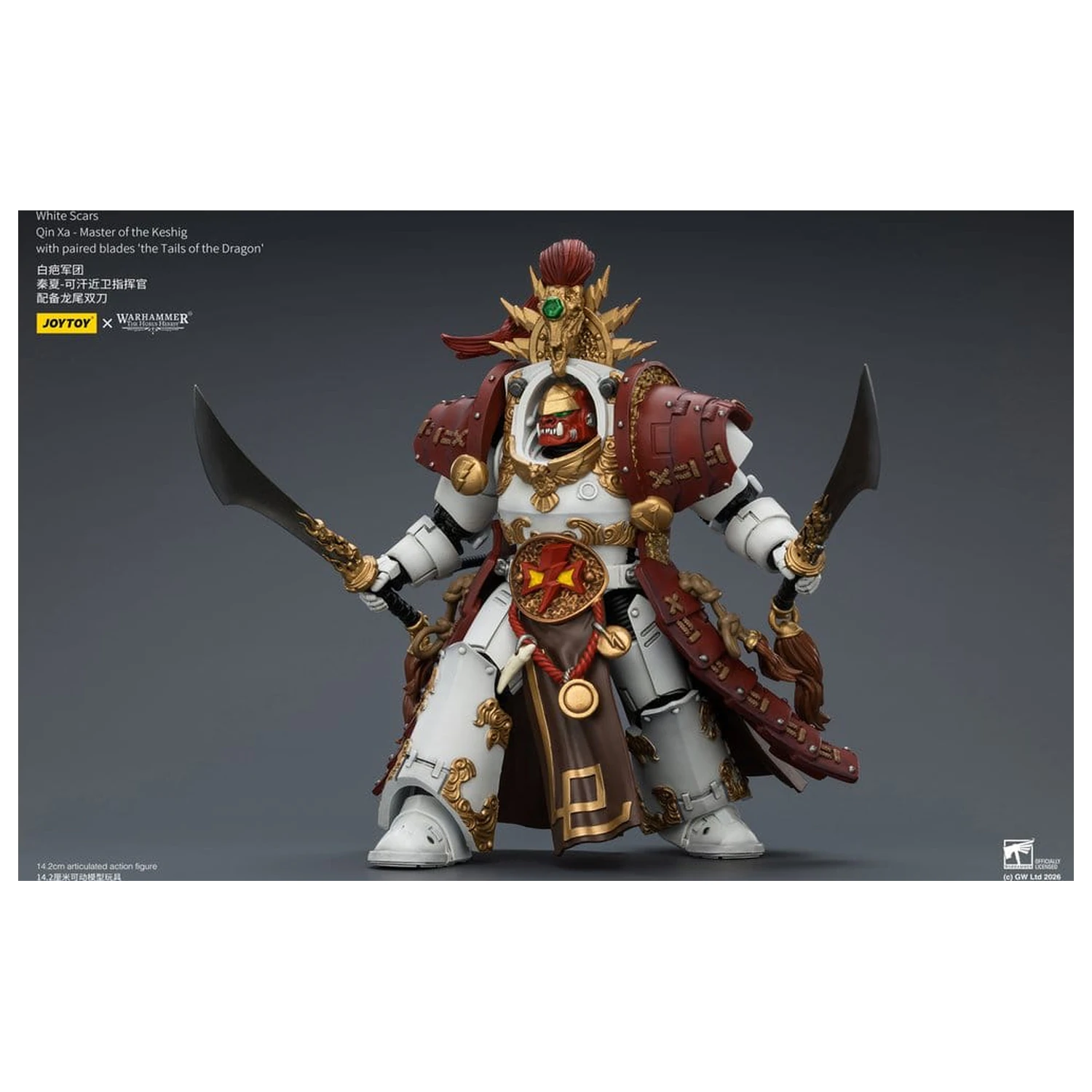 Warhammer The Horus Heresy White Scars Qin Xa - Master of the Keshig akciófigura 14 cm termékfotó