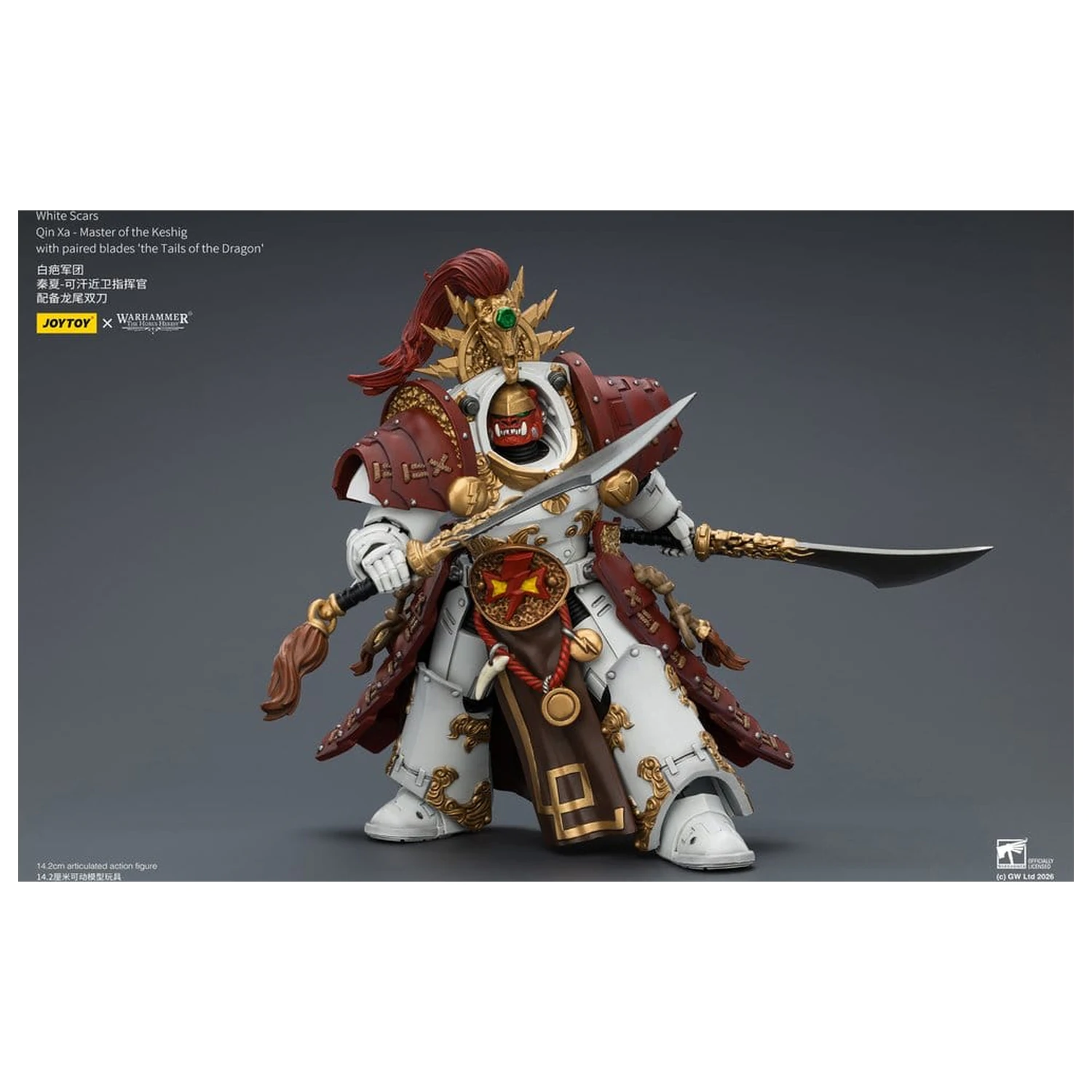 Warhammer The Horus Heresy White Scars Qin Xa - Master of the Keshig akciófigura 14 cm termékfotó