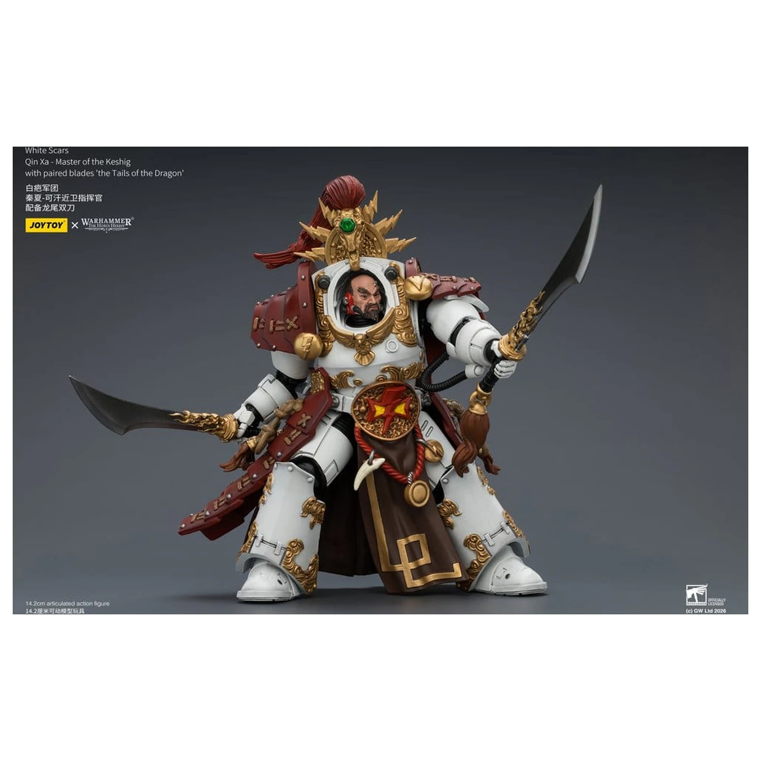 Warhammer The Horus Heresy White Scars Qin Xa - Master of the Keshig akciófigura 14 cm termékfotó