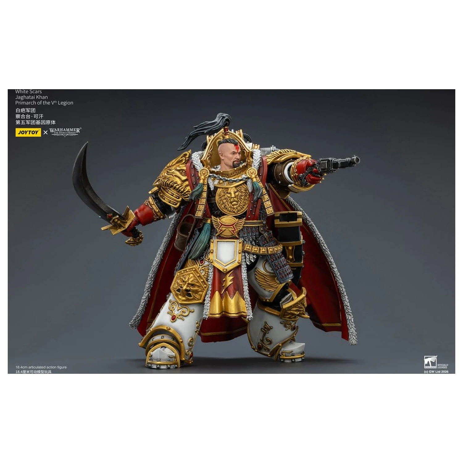 Warhammer The Horus Heresy White SVerdák Jaghatai Khan Primarch of the Vth Legion akciófigura 19 cm termékfotó