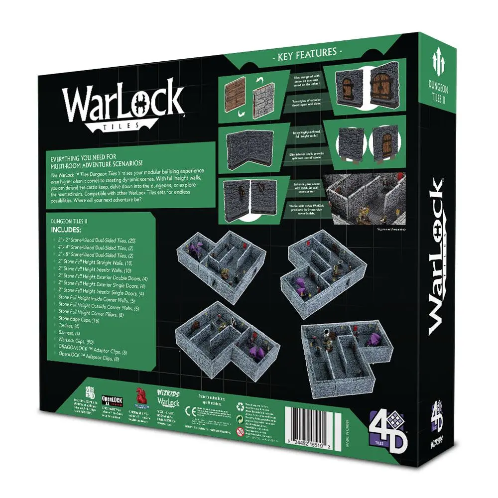 WarLock Tiles: Dungeon Tiles II - Full Height Stone Walls termékfotó