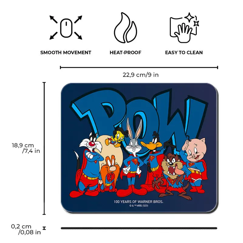 Warner Bros 100th Anniversary Looney Tunes Superman egérpad termékfotó