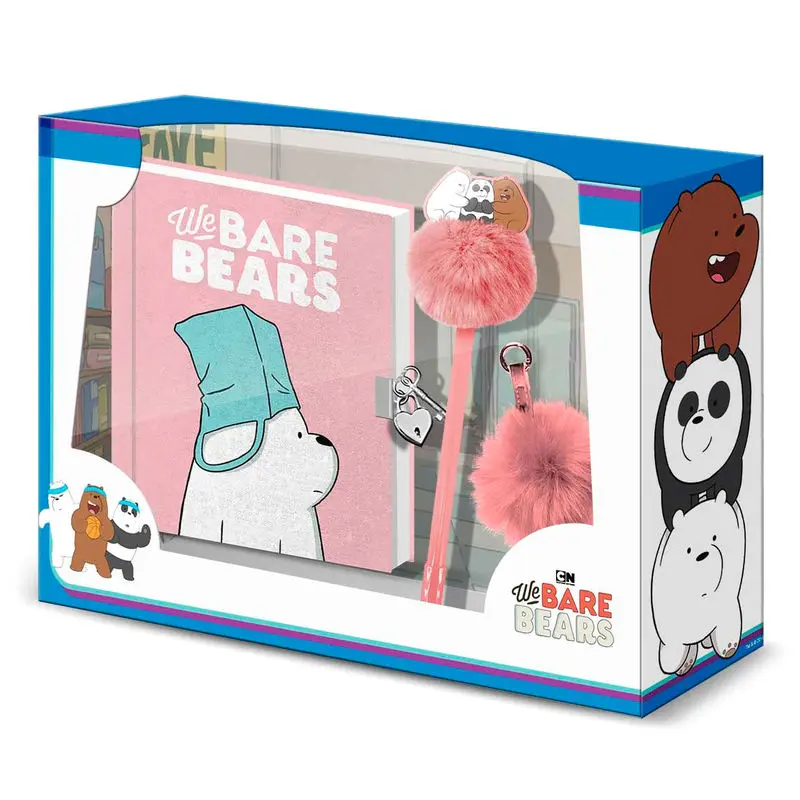We Bare Bears Polar Bear keményfedeles füzet + toll + pompon termékfotó