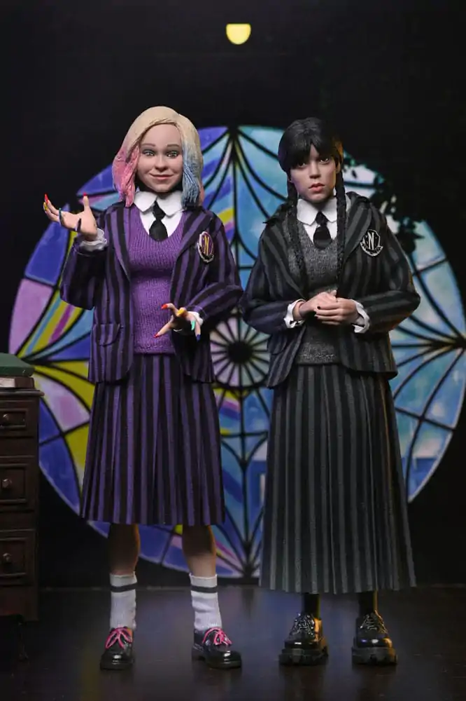 Wednesday 2 db-os akciófigura csomag Wednesday Addams (Nevermore Uniform) and Enid 20 cm termékfotó
