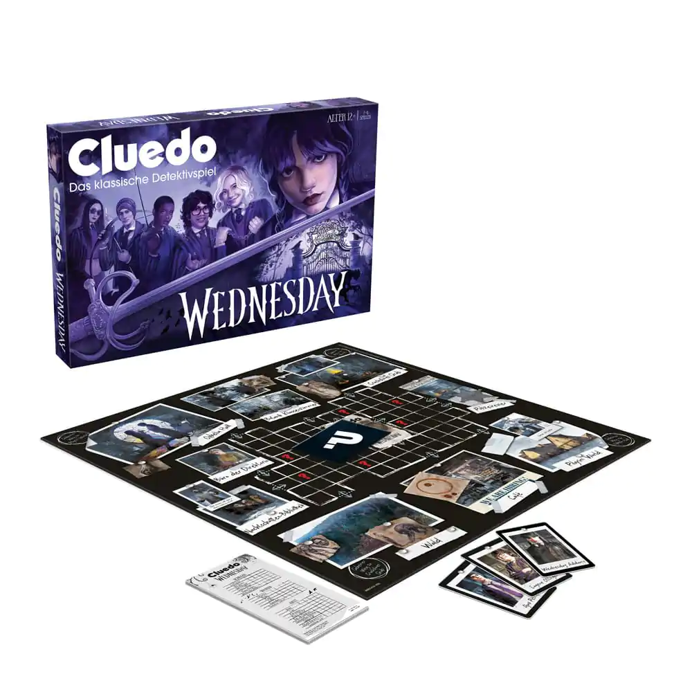 Wednesday Clue német nyelvű társasjáték termékfotó