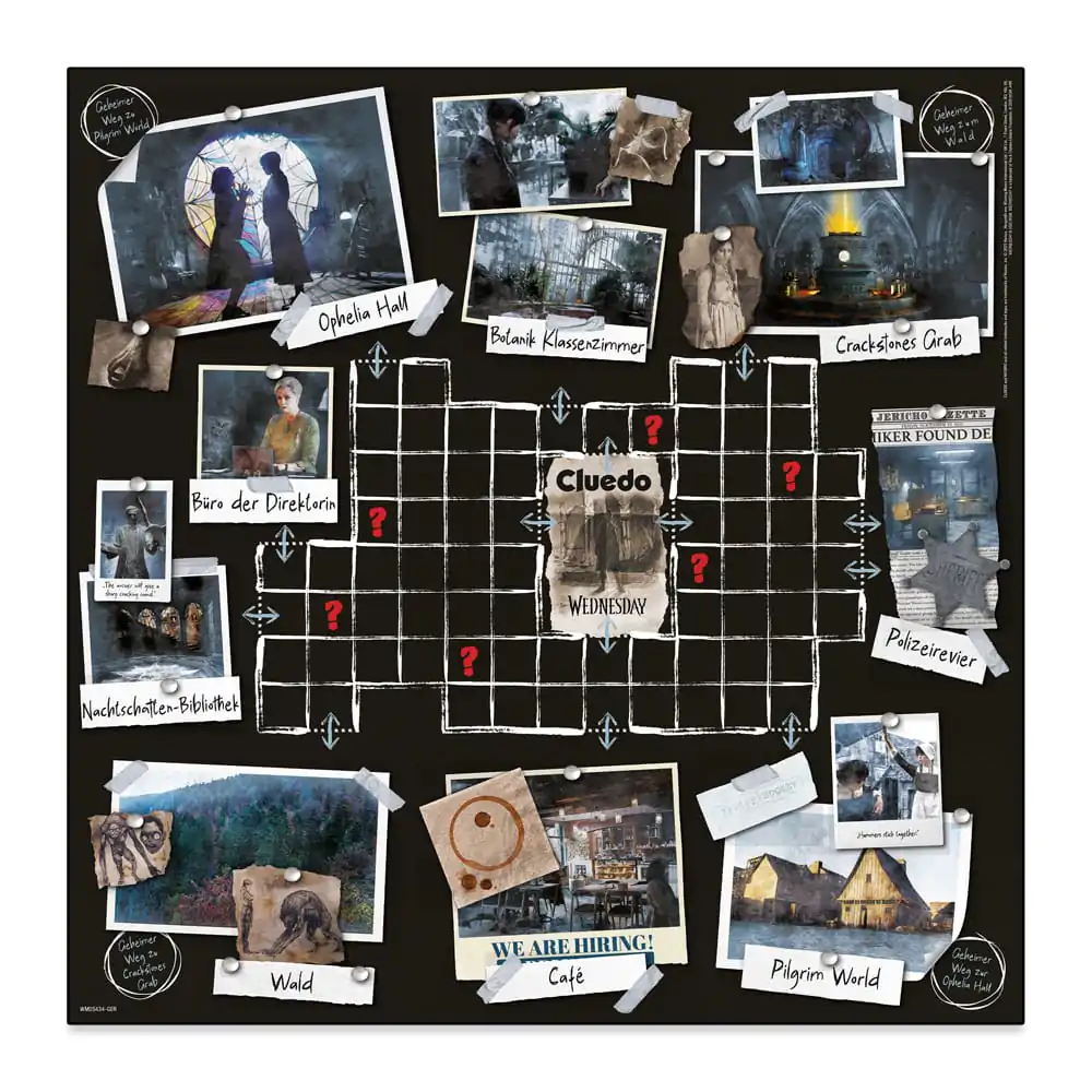 Wednesday Clue német nyelvű társasjáték termékfotó