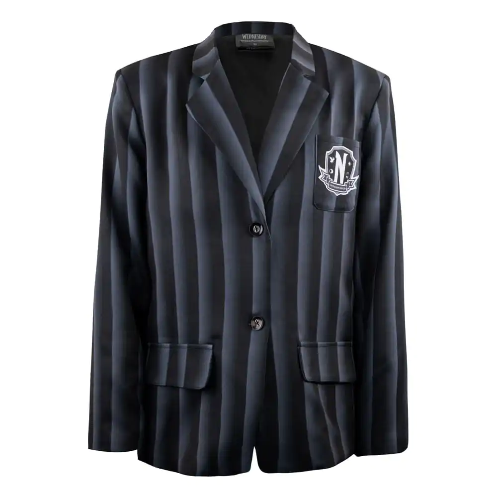 Wednesday Jacket Nevermore Academy black Striped blézer termékfotó