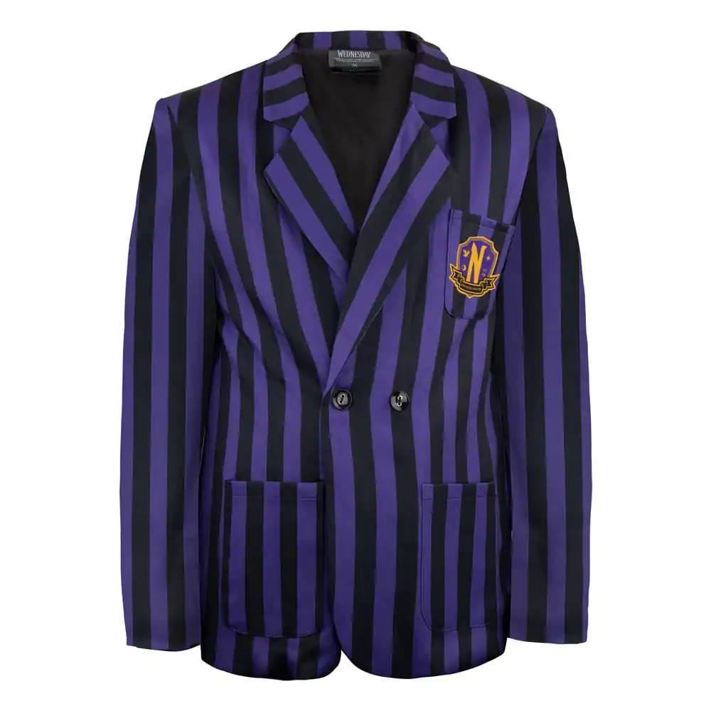 Wednesday Jacket Nevermore Academy Purple Striped blézer termékfotó