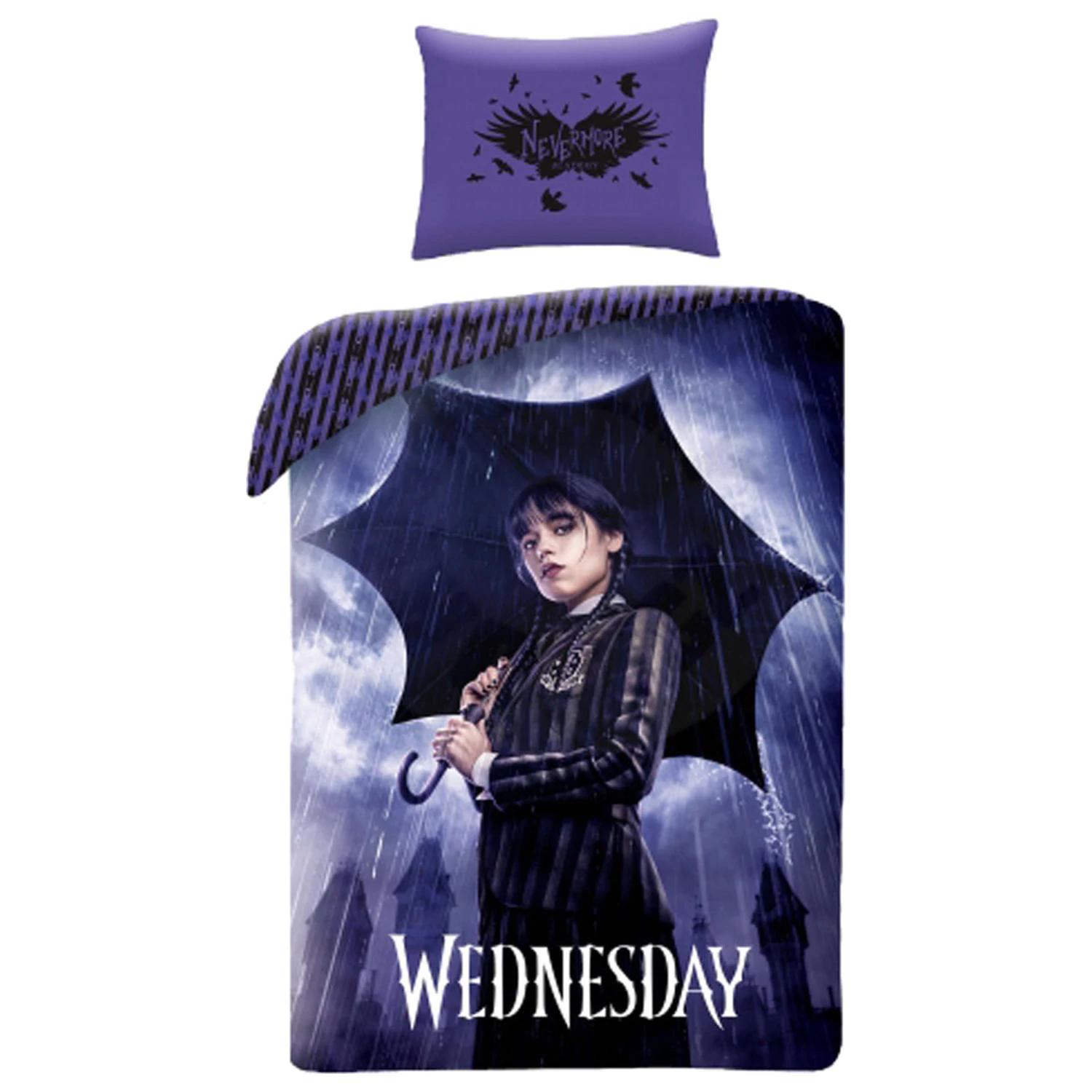 Wednesday Rainy Day mikroszálas ágyneműhuzat termékfotó