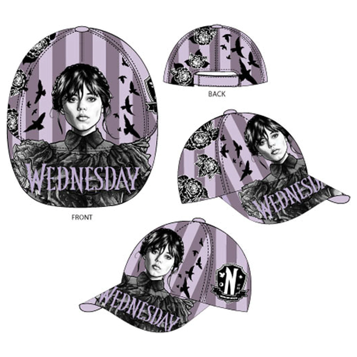 Wednesday Raven gyerek baseball sapka 54 cm termékfotó