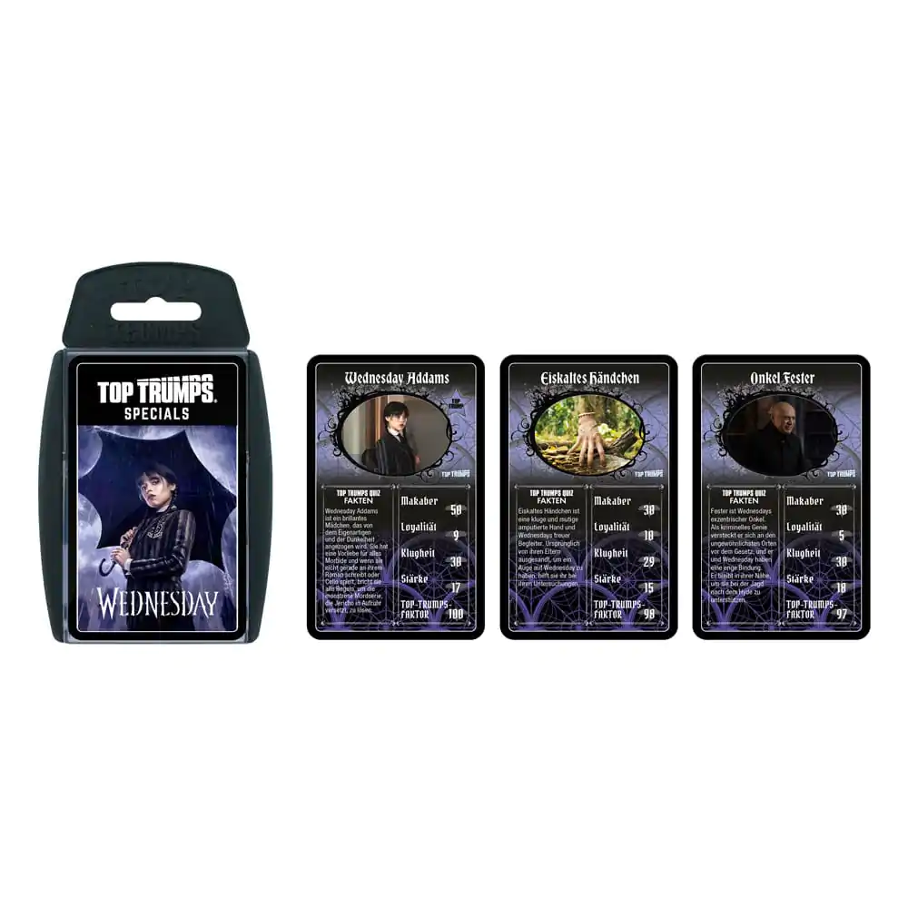Wednesday Top Trumps német nyelvű kártyajáték termékfotó