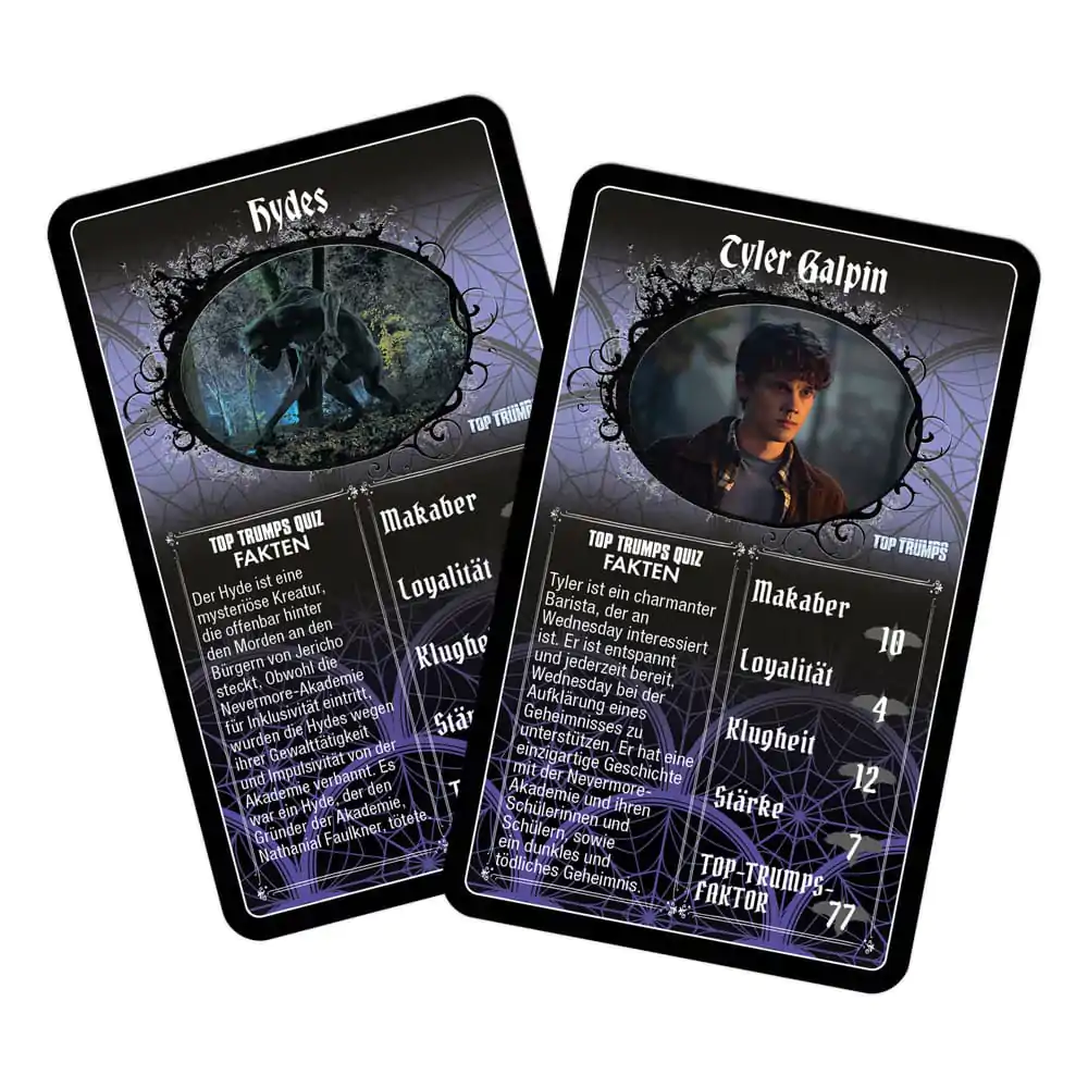 Wednesday Top Trumps német nyelvű kártyajáték termékfotó