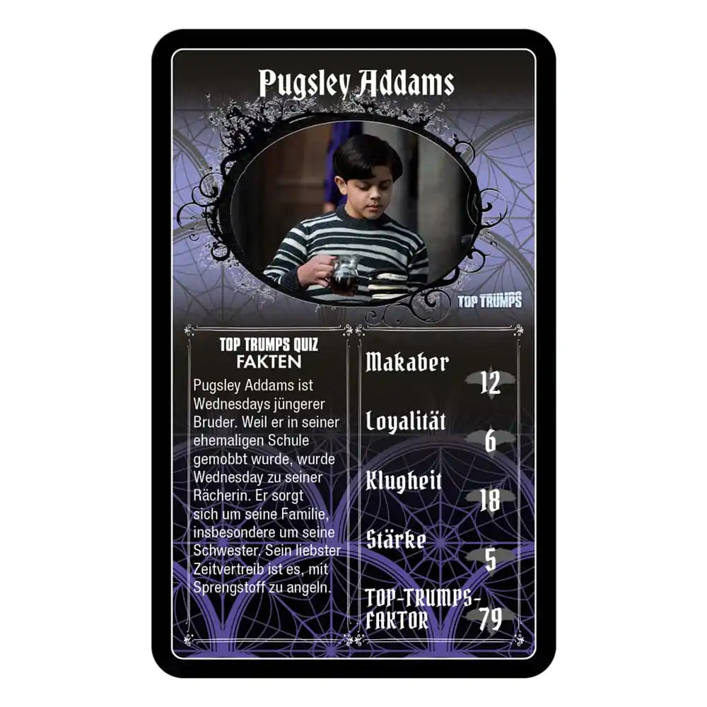 Wednesday Top Trumps német nyelvű kártyajáték termékfotó