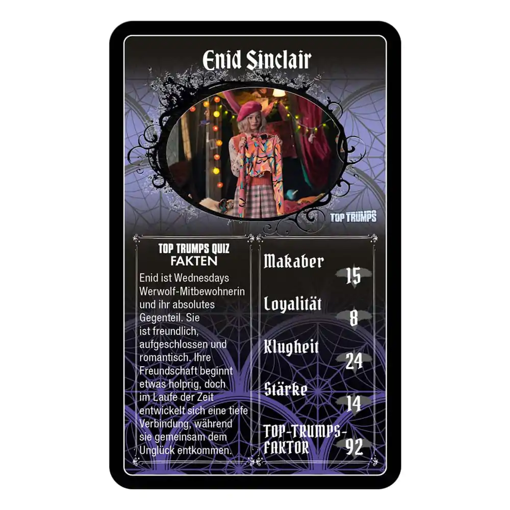 Wednesday Top Trumps német nyelvű kártyajáték termékfotó