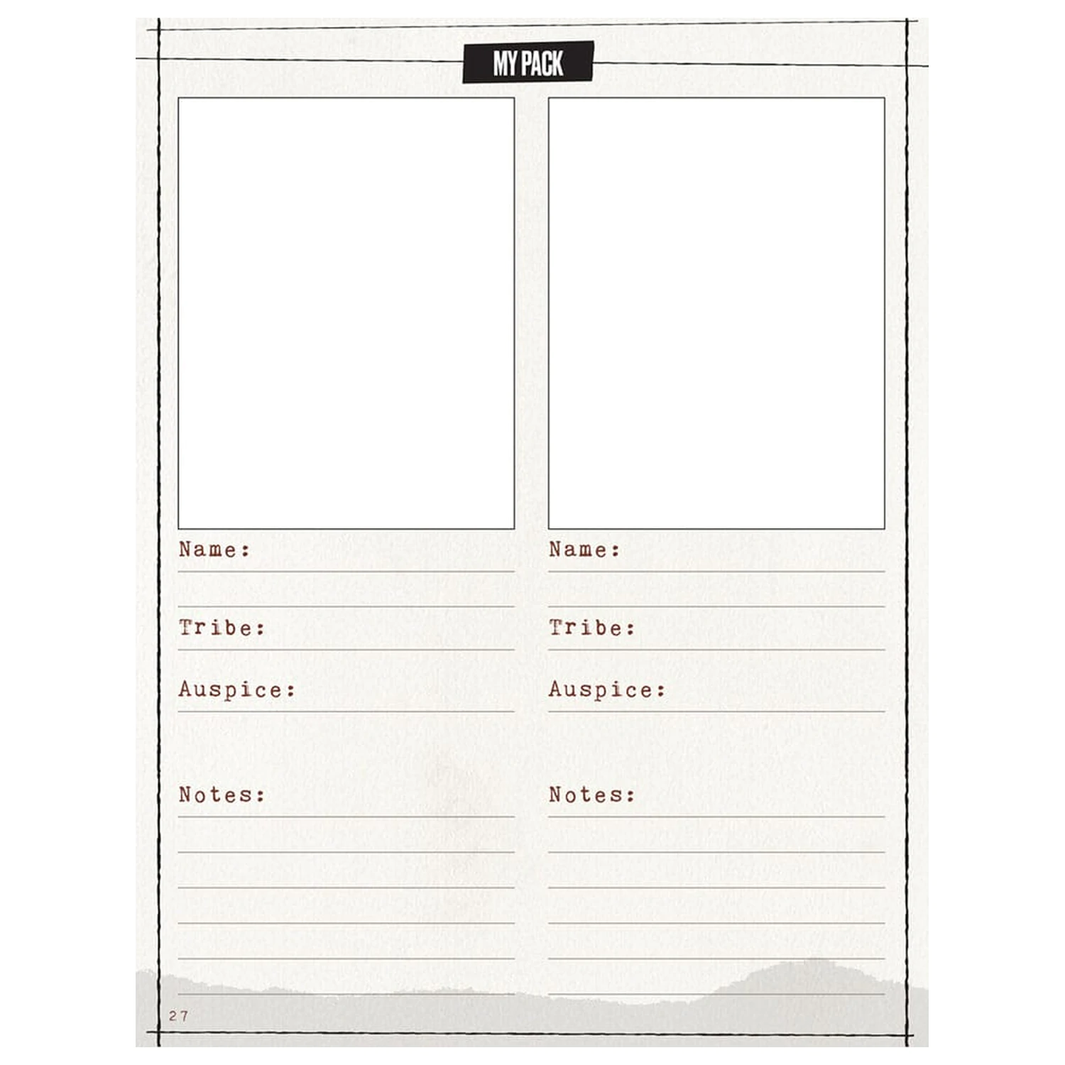 Werewolf: The Apocalypse 5th Edition RPG Journal Expanded Character Sheet Journal angol nyelvű termékfotó