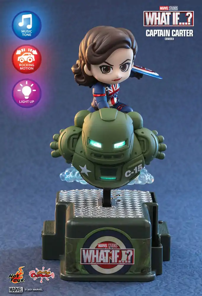 What If...? CosRider Captain Carter Mini figura hang- és fényeffektekkel 14 cm termékfotó