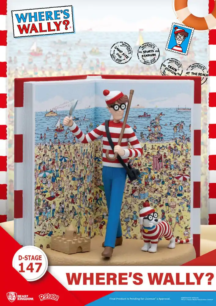 Where's Wally D-Stage Where's Wally PVC Diorama szobor figura 13 cm termékfotó