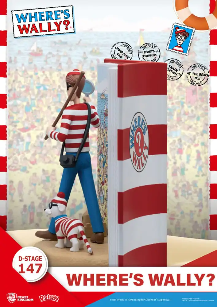Where's Wally D-Stage Where's Wally PVC Diorama szobor figura 13 cm termékfotó