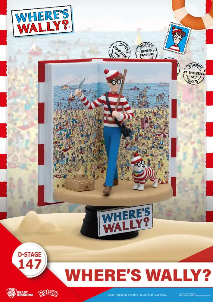 Where's Wally D-Stage Where's Wally PVC Diorama szobor figura 13 cm termékfotó