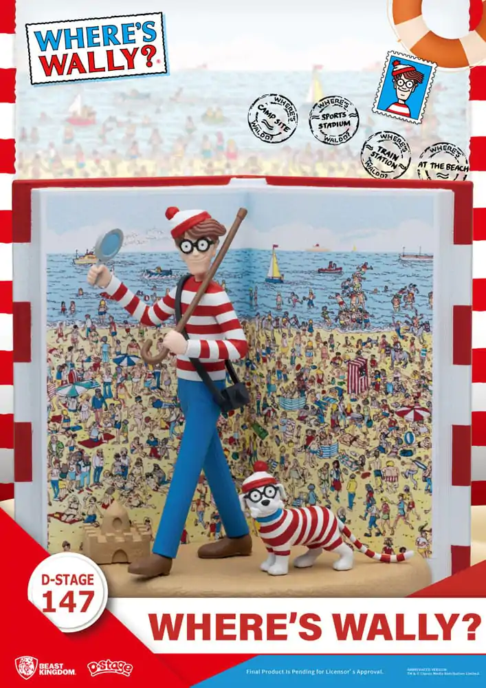 Where's Wally D-Stage Where's Wally PVC Diorama szobor figura 13 cm termékfotó